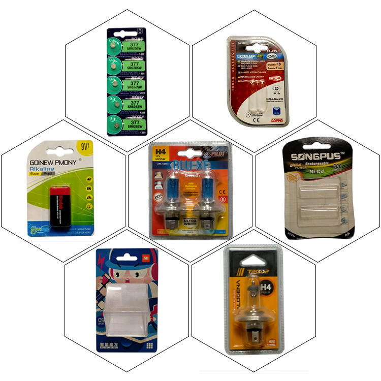 Manual PVC Paper Cards Blister Sealing Machine Production Sample