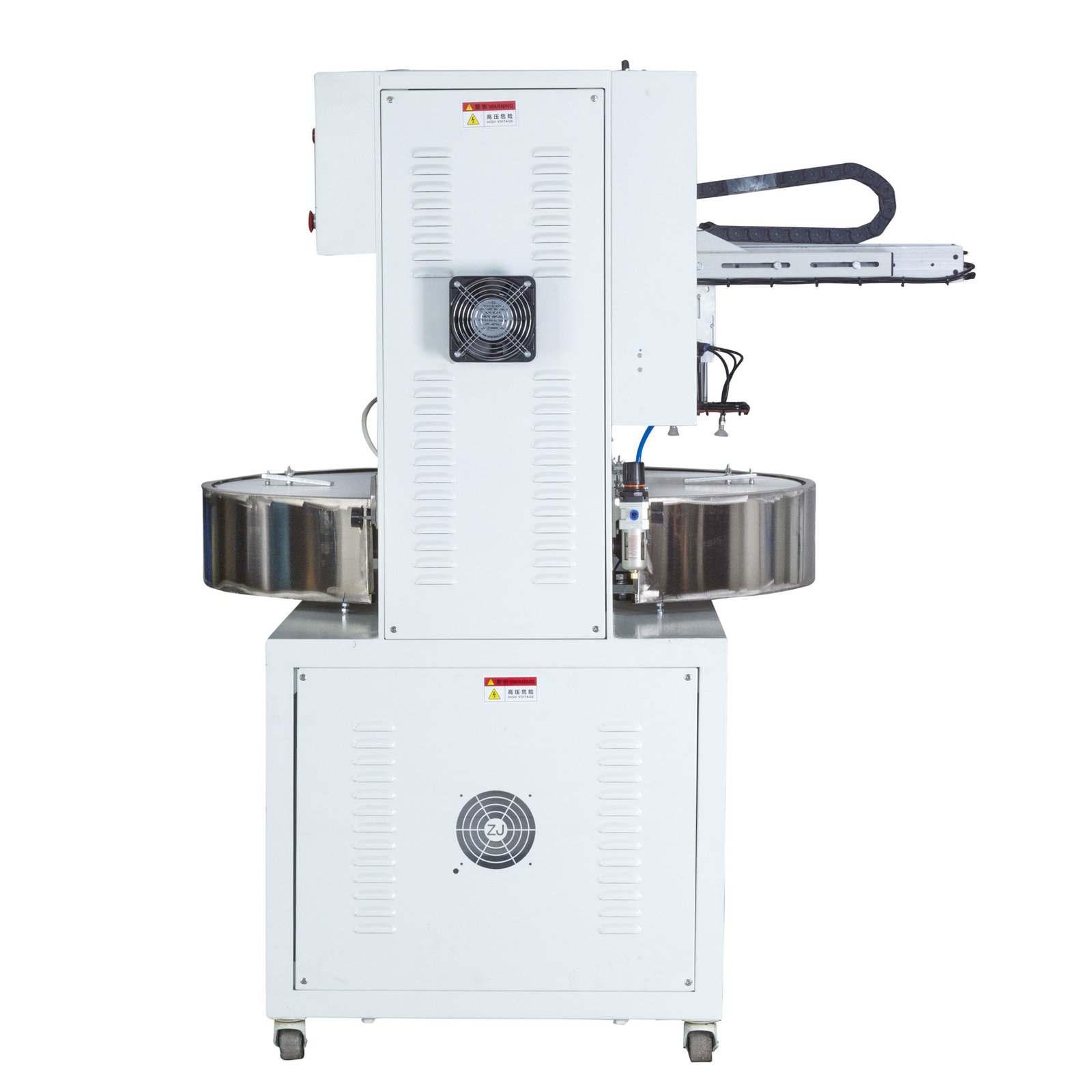 8KW rotary four-station HF welding machine – manipulator arm detail