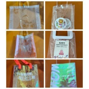 3D PVC bag sample produced by double head HF bag sealing machine